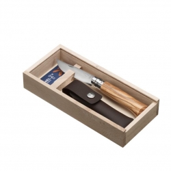 Nóż Nr 8 OPINEL Oliwka z etui w drew.pud. 001004-9608