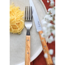 Opinel Zestaw 4 noży i 4 widelców Olive 003209-16100