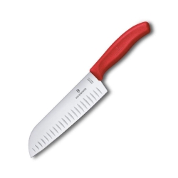 Nóż kuchenny Santoku 6.8521.17C1B czerwony