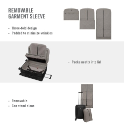 Walizka kabinowa poszerzana czarna 653657 WT 7.0-18302