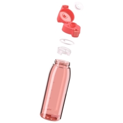 Zbliżenie na poszczególne elementy składowe butelki Sigg Total Color One 1L 6207.70 czerwona